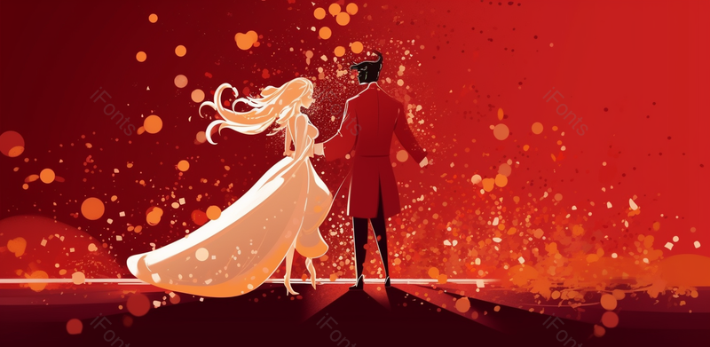 唯美夫妻背影情人节活动背景,插画/手绘图,插画/手绘图库,插画/手绘图下载,插画/手绘